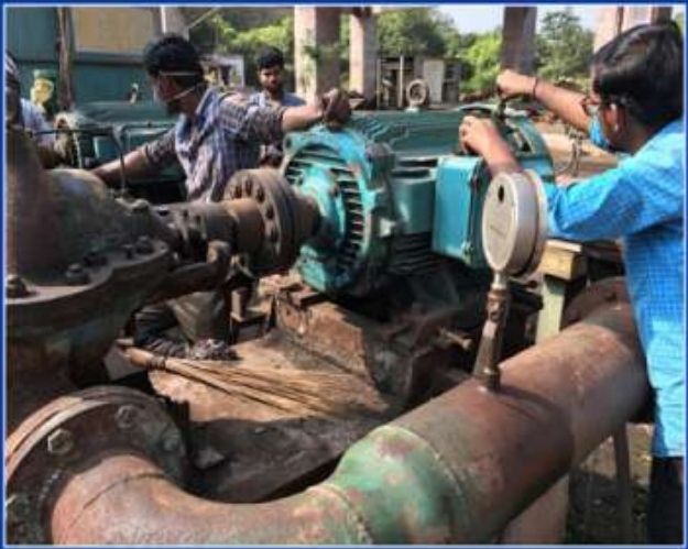 Pump dismantle and alignment work
